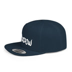 Shadow Embroidered Flat Bill Snapback