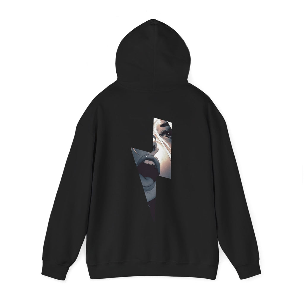 Artistic Face Back Print Hoodie
