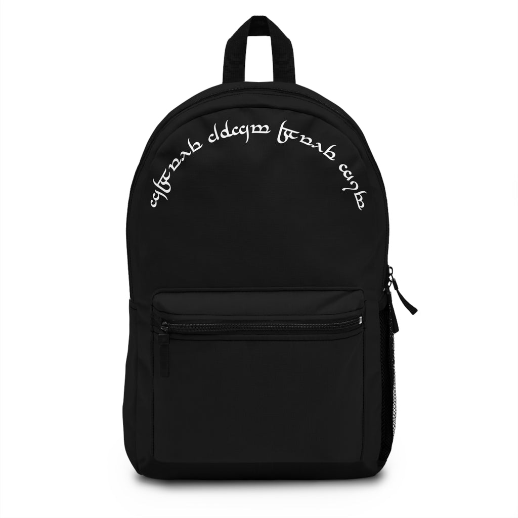Elves - Stylish Black Quote Backpack – Everyday Use, School & Travel Gear