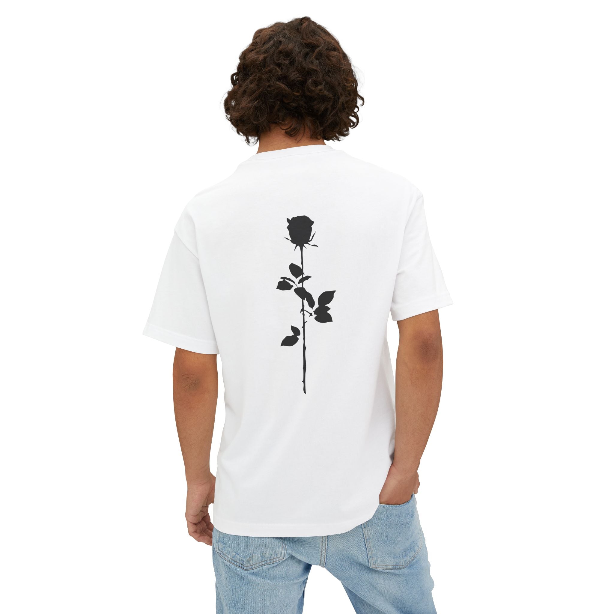 Rose T-Shirt Minimalist Black Rose