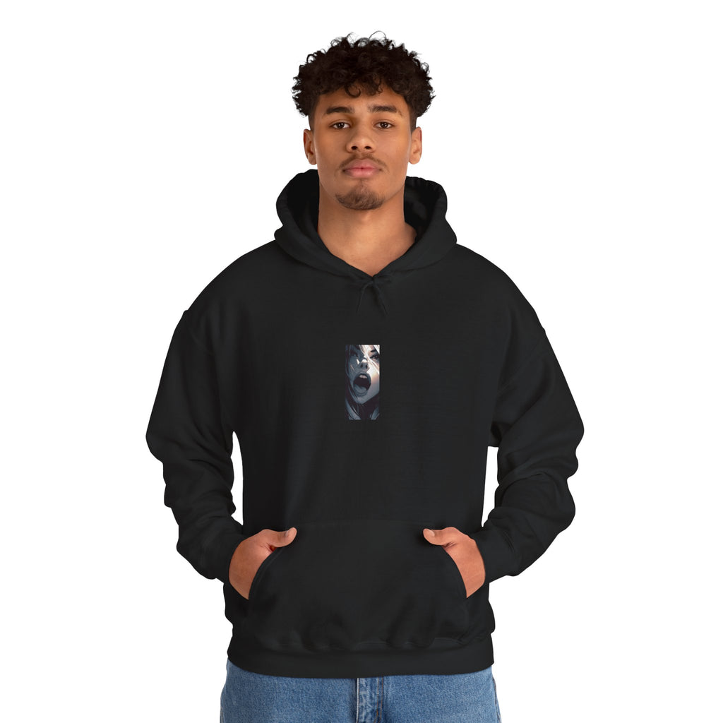 Artistic Face Back Print Hoodie