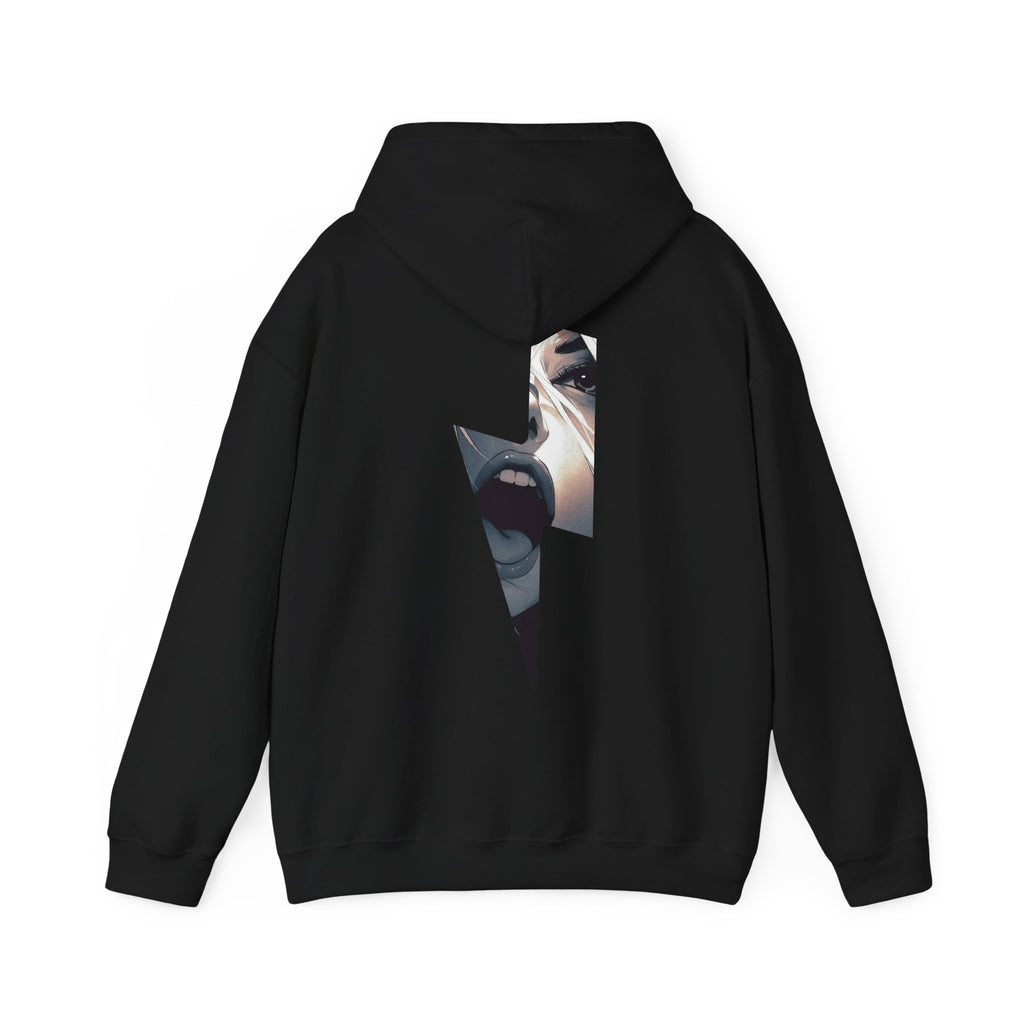 Artistic Face Back Print Hoodie