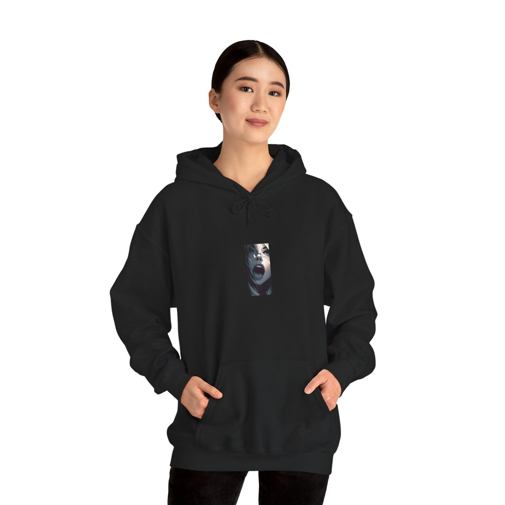 Artistic Face Back Print Hoodie