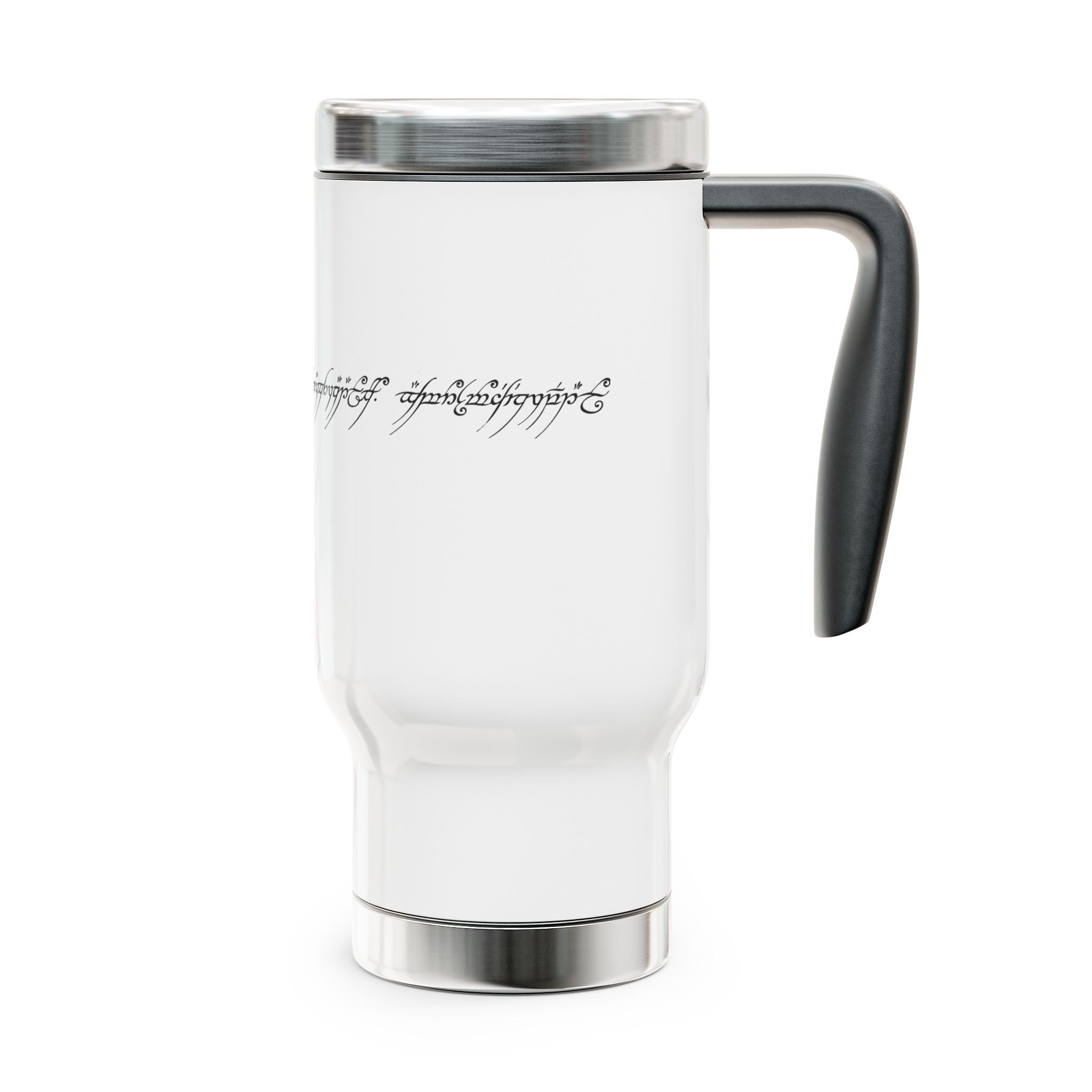 Elves Script Stainless Steel Mug | 14oz Fantasy Tumbler