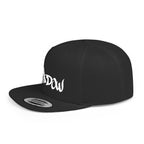 Shadow Embroidered Flat Bill Snapback