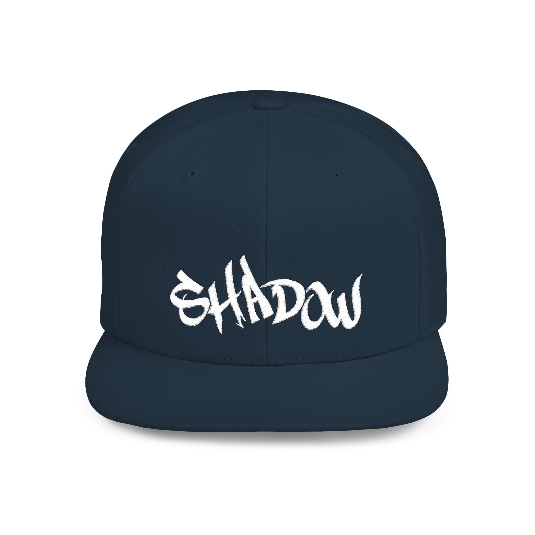 Shadow Embroidered Flat Bill Snapback