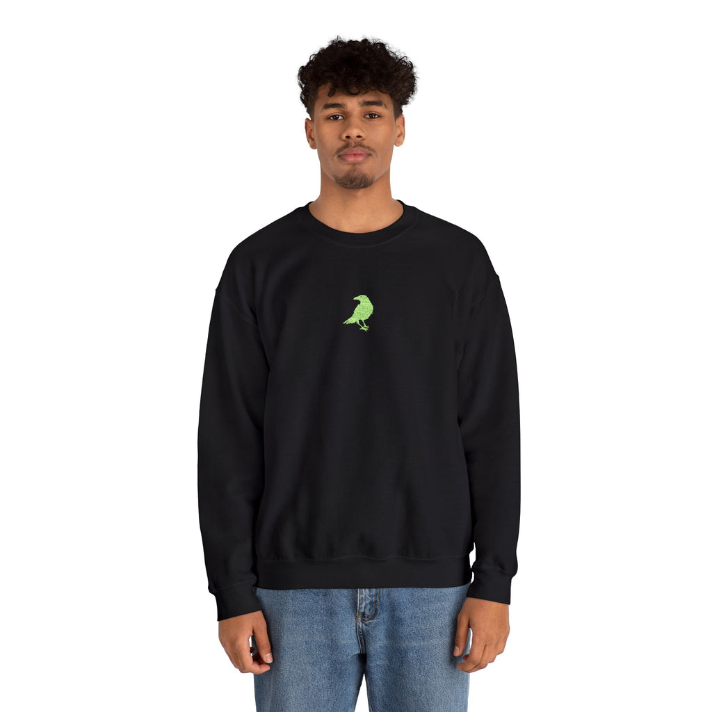 Pixelated Raven Graphic Sweatshirt