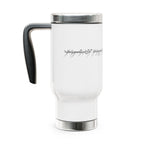Elves Script Stainless Steel Mug | 14oz Fantasy Tumbler